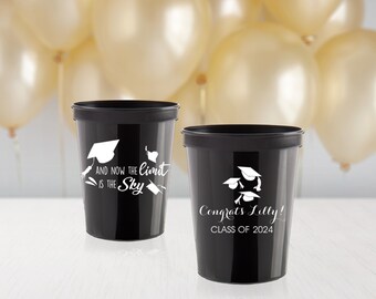 Graduation Party Cups, Graduation Favors, Graduation Party Ideas, Graduation Party Decorations, Class of 2024 Cups, Congrats Grad