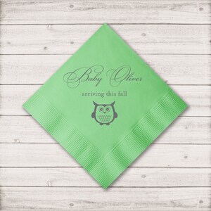 Shower Napkins, Custom Baby Shower Napkins, Event Napkins, Birthday Napkins, Monogrammed Napkins, Baby Boy Girl 92