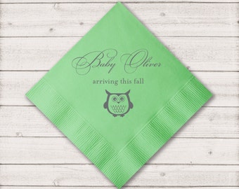 Shower Napkins, Custom Baby Shower Napkins, Event Napkins, Birthday Napkins, Monogrammed Napkins, Baby Boy Girl 92