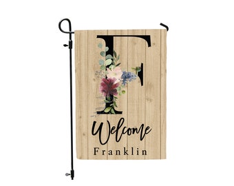 Personalized Flag, Welcome Garden Flag, Welcome House Flag, Farmhouse Garden Flags, Rustic Country Decor, Mother's Day gift