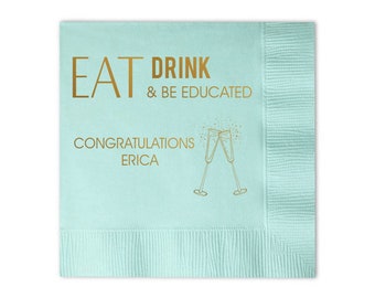 Beverage Napkins, Graduation Napkins, class of 2024, Graduation Party, Congrats Grad, Cocktail Napkins, Party Napkins, 2024 Graduation 219
