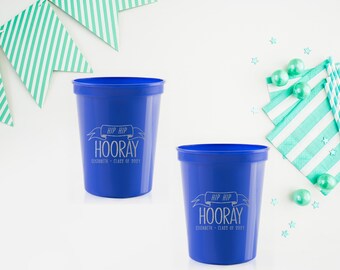 Graduation Tassel Printed Party Cups, Grad Cap Party Favors, Class of 2025 Cups, Class of 2025 Stadium Cups, College Grad Plastic Party Cups