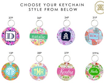 Monogram Key Chain Key Ring Personalized Custom Monogrammed Gift Key Chain Girlfriend Sweet 16 New Car Cute Car Accessories For Women