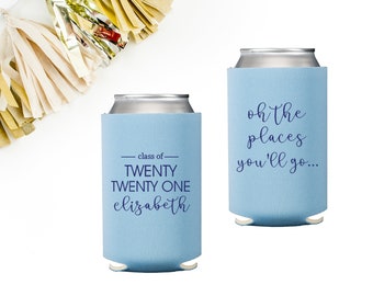 Graduation Coozies Class of 2025 Party Decorations Personalized Beer Huggers College Graduation Party Favors Custom Can Coolers