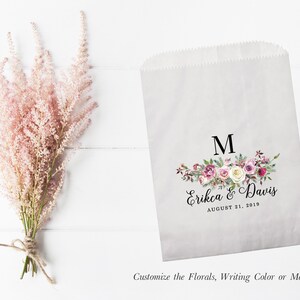 Wedding Favor Bags, Candy Bags, Goodie Bags, Personalized Wedding Favor Bags, Treat Bags, Custom Favor Bags, Pkg of 25