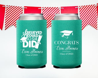 Custom Graduation Custom Can Coolers, Cheers to the Graduate, Graduation Party Favor, Personalized Graduation Gift