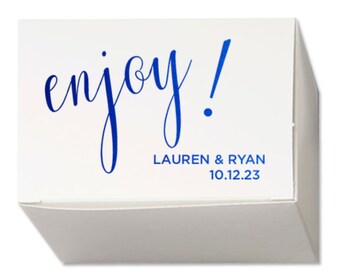 Personalized White Cake or Candy Favor Box