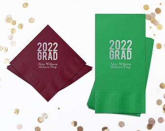 Personalized Graduation Napkins, Class of 2024, Class of 2024, Graduation lunch napkins, hand towels, College Graduation, Party Napkins