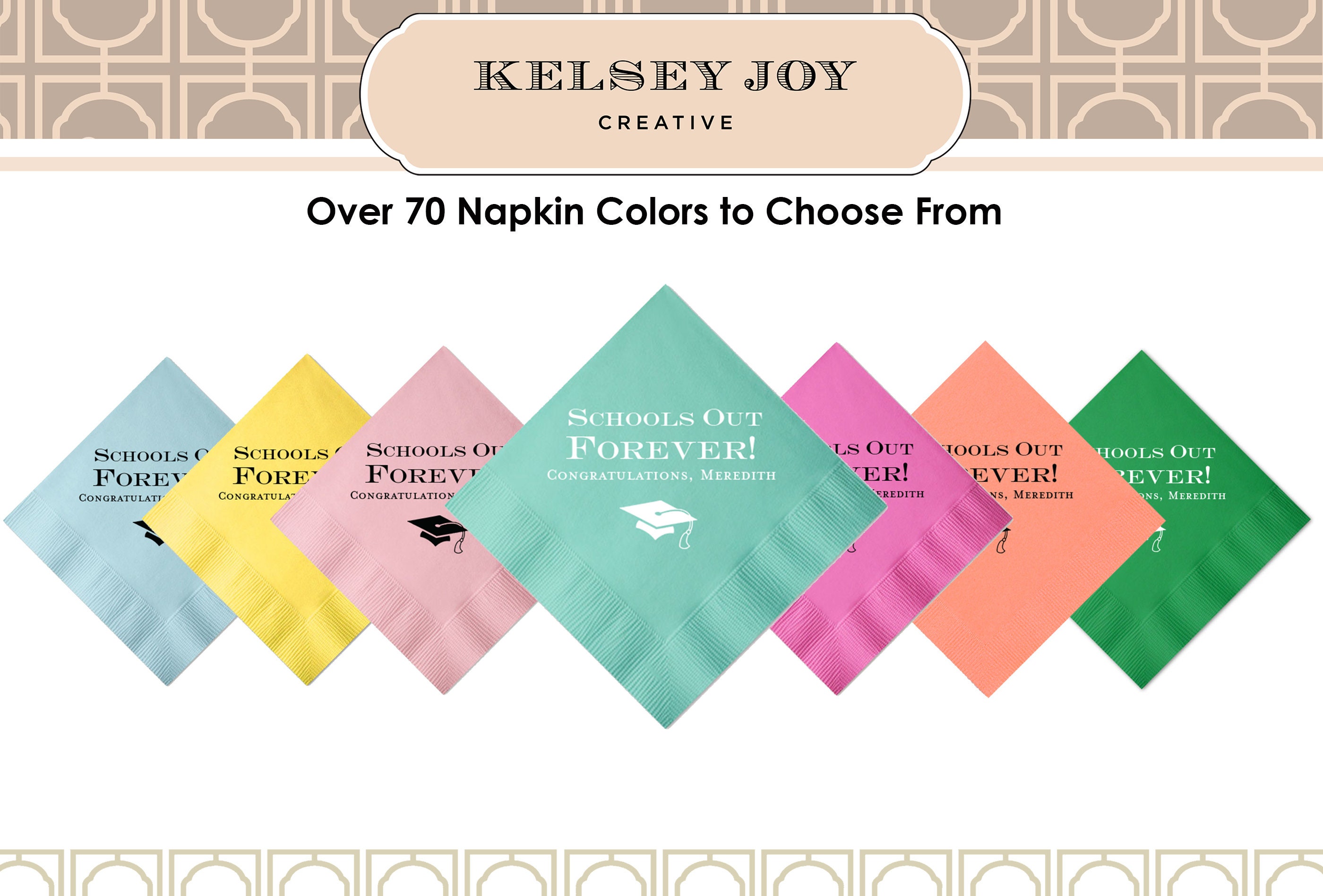 2022 Graduation Napkins Class of 2022 Graduation Party Etsy