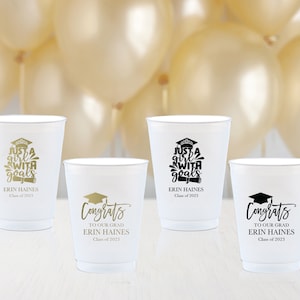Graduation Cups Class of 2025 College Graduation Decorations Grad Party Favors Personalized Plastic Cups