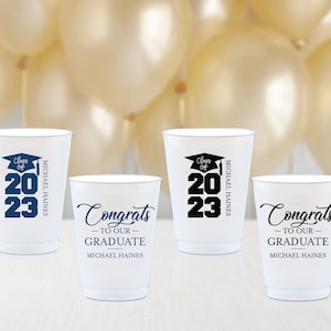 Class of 2025 Cups Personalized Graduation Cups Graduation Party Decorations Custom Printed Plastic Cups 2025 Graduation Cups Party Favors