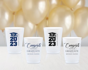 Class of 2024 Cups Personalized Graduation Cups Graduation Party Decorations Custom Printed Plastic Cups 2024 Graduation Cups Party Favors