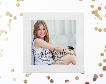 Class of 2025 Graduation Napkins Graduate Napkins Senior Napkins Cocktail Napkins Beverage Napkins Cake Napkins Custom Napkins Personalized