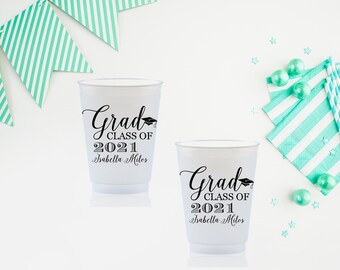 Class of 2024 Cups Personalized Graduation Cups Graduation Party Decorations Custom Printed Plastic Cups 2024 Graduation Cups Party Favors