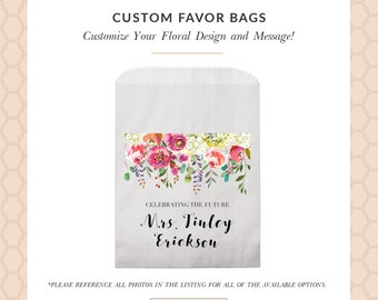 Bridal Shower Favor Bags, Bride to Be Treat Bags, Candy Buffet Bags, Candy Bar Bags, Paper Bag