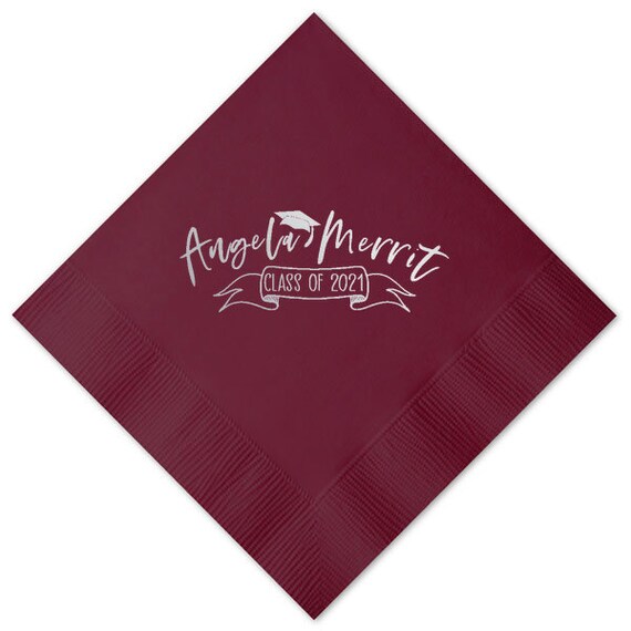 Personalized Graduation Napkins Class of 2022 Grad Party Etsy