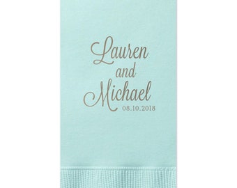 Personalized Guest Towels, Wedding Napkins, Anniversary Napkins, Party Supplies, Personalized Gift for Friends & Family, Bathroom Towels 209