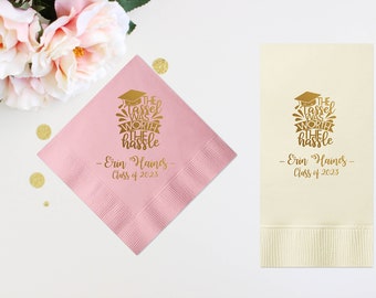 Personalized Graduation Napkins, Class of 2025 Graduation Party Decorations - Cocktail, Luncheon, Dinner, and Guest Towels