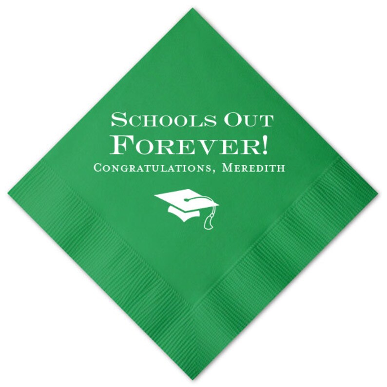 Custom Graduation Cocktail Napkins & Guest Towels Etsy