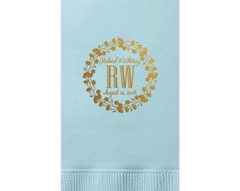 Wedding Guest Towels, Wedding Napkins, Rehearsal Dinner, Monogram Guest Towel, Personalized Napkins, Custom Napkin, Wedding Housewarming 296