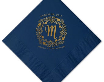 Wedding Napkins, Guest Towels, Monogram Guest Towels, Party Napkins, Custom Monogram, Monogram Napkin, Paper Napkin, Cocktail Napkins 294