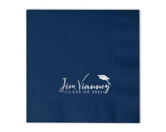 Class of 2025 Graduation Party Decorations, Personalized Napkins, Custom Napkins, Event Napkins, Grad Party, College, High School Luncheon