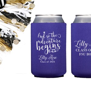 Graduation Party Favor Can Cooler Personalized Graduation Gift, Custom Can Cooler, High School College Grad, Cheers to Class of 2025,
