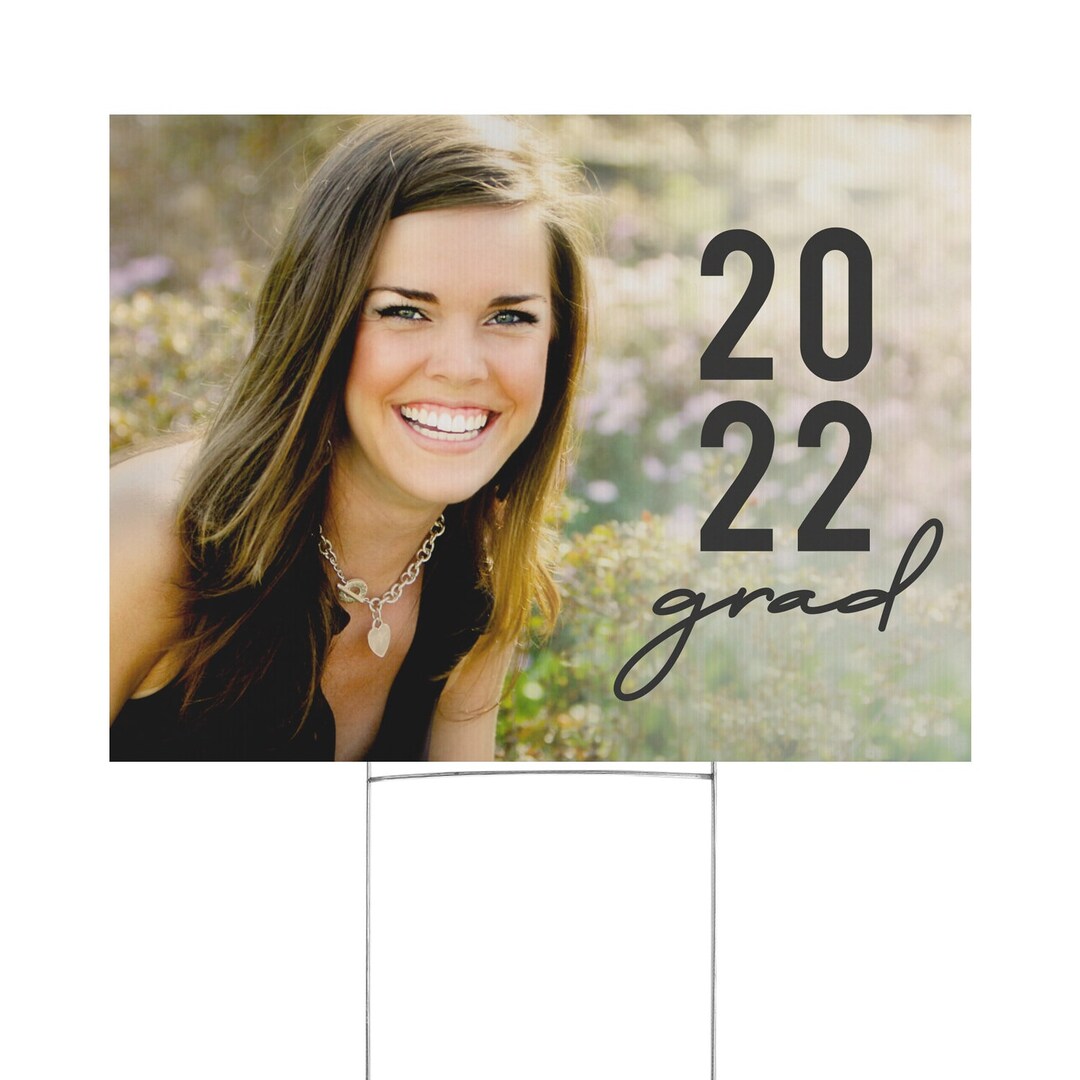 Graduation Yard Sign With H-stake, Personalized Outdoor High School ...