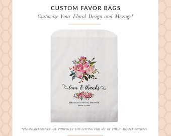 Thank You Bridal Shower Favor Bags for wedding shower Personalized Bridal Shower Candy Bags Bridal Shower Favor Wedding Shower Favor