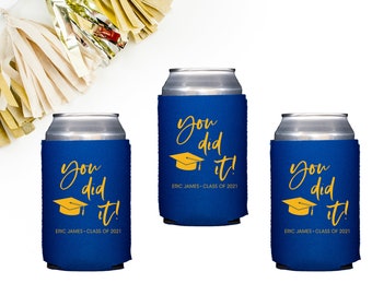 2024 Graduation Party Decorations, Graduate Party Favor, Class of 2024, Personalized Can Cooler, High School Graduation, College Graduation