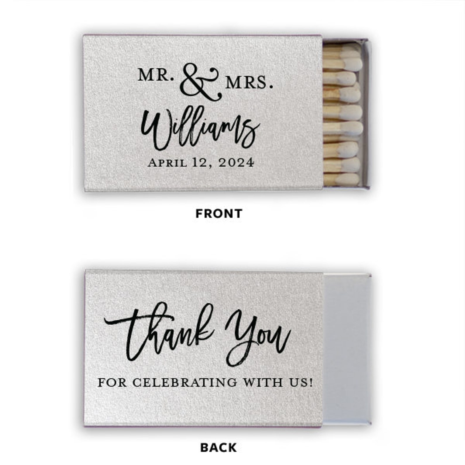 BULK Wedding Matches SET OF 50 Custom Matches Our Etsy