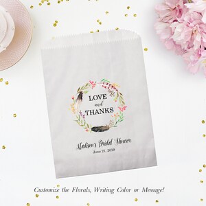Wedding Shower Favors - Modern Bridal or Baby Shower decor - Baby Shower Favor Bags - Set of 25