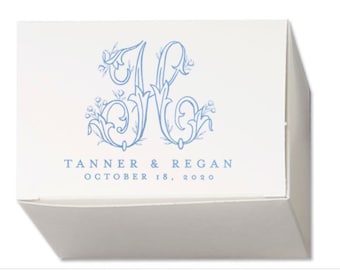 100x White Rectangle Paper Box | Wedding Christening Baptism Party Gold Foil Cake Slice Favor Gift Box | Business Logo Product Packaging Box