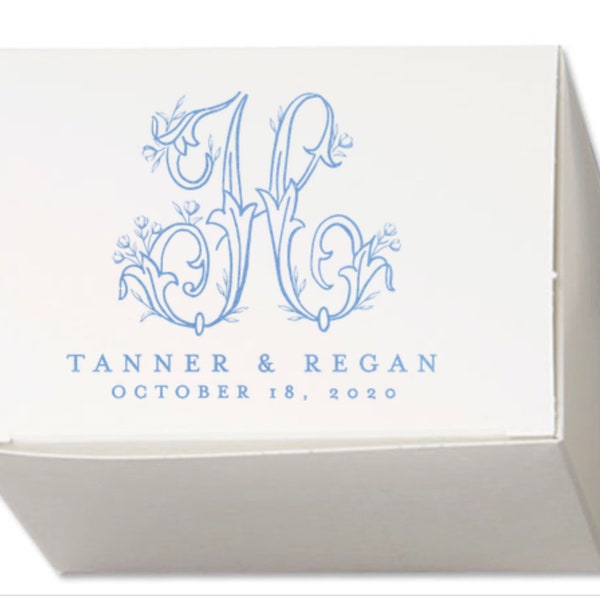 100x White Rectangle Paper Box | Wedding Christening Baptism Party Gold Foil Cake Slice Favor Gift Box | Business Logo Product Packaging Box