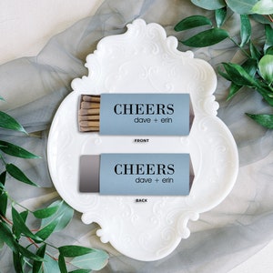 Cheers! Custom Party Matchboxes - Wedding Favor Matches, Wedding Decor, Personalized Matches, Birthday, Match Box Favor, Anniversary
