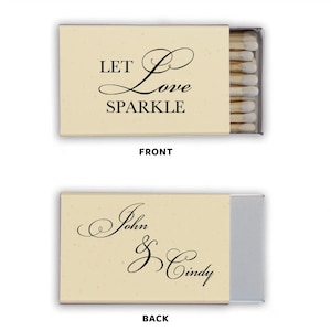 Foil Printed Last Name Matchboxes, Personalized Wedding Matches, Custom Wedding Favors, Gold Foil Printed Matches, Personalized Matches