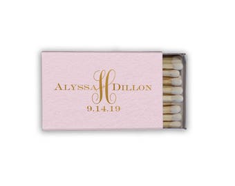 Custom Monogram Wedding Matches / Custom Matches / Personalized Matches / Wedding Favors / Candle Box Matches / Cigar Matches 39