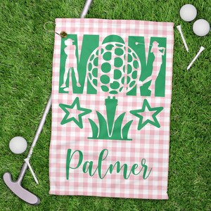 Najlepszy ręcznik golfowy dla mamy, spersonalizowany ręcznik golfowy, prezent dla golfisty, spersonalizowany prezent golfowy, wózek golfowy, damski golf, damski ręcznik golfowy, dziewczęcy golf