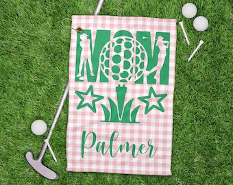 Best Mom Golf Towel, Personalized Golf Towel, Golfer Gift, Personalized Golfing Gift, Golf Cart, Ladies Golf, Womans Golf Towel, Girls Golf