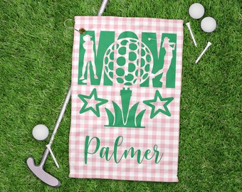 Best Mom Golf Towel, Personalized Golf Towel, Golfer Gift, Personalized Golfing Gift, Golf Cart, Ladies Golf, Womans Golf Towel, Girls Golf