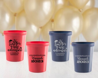 Graduation Custom Cups, 5oz, 8oz, 9oz, 10oz, 12oz, 14oz, 16oz, 20oz, 24oz / Personalized Cups, Party Cups, Party Decoration, class of 2024