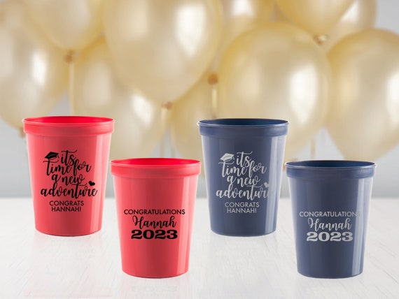 Graduation Party Cups Personalized Plastic Cups Class of 2023