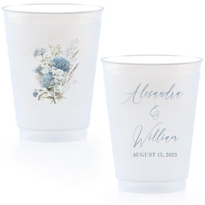 Custom Full Color Shatterproof Cups, Custom Full Color Frost FlexCup, Wedding Monogram Frost Flex Cup, Full Color Watercolor Cup, Full Color
