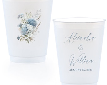 Custom Full Color Shatterproof Cups, Custom Full Color Frost FlexCup, Wedding Monogram Frost Flex Cup, Full Color Watercolor Cup, Full Color