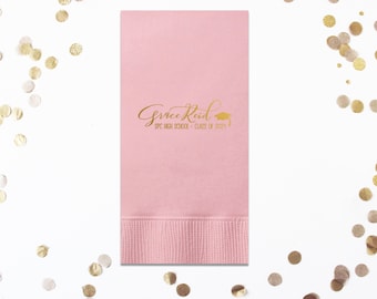 Class of 2025, Senior 2025, Grad Party Napkins, Personalized Napkins, Custom Napkins, 2025 Graduation Napkins, Graduation Party Decorations