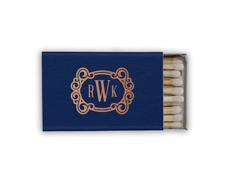 Custom Monogrammed Wedding Matches, Cigar Matches, Sparkler Matches, Custom Matches, Wedding Favors, Wedding Matchboxes, Wedding Match 236