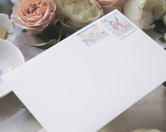 A7 Euro Flap Envelopes and Printing, Wedding Envelopes, Printed Guest & Return Address Envelope Calligraphy