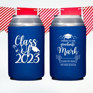 Graduation Party Favors, Class of 2025 Educated AF, Personalized Can Coolers, 2025 Graduation Party Decor, College Grad, Congrats Grad