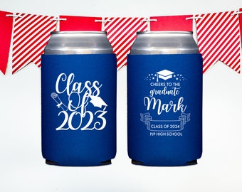 Graduation Party Favors, Class of 2024 Educated AF, Personalized Can Coolers, 2024 Graduation Party Decor, College Grad, Congrats Grad