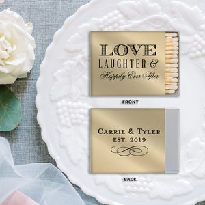 Initial Monogram Personalized Classic Match Boxes - Favors, Party Favors, Custom Foil Stamped Matches, Wedding Favor